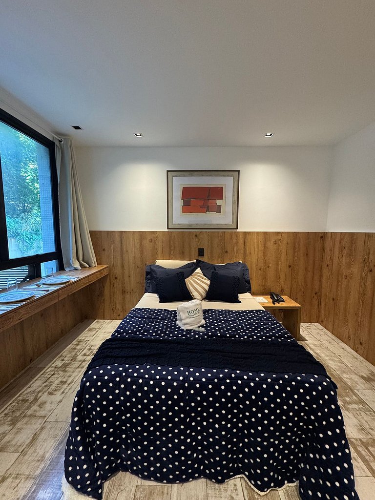 Suíte com piscina, sauna e academia