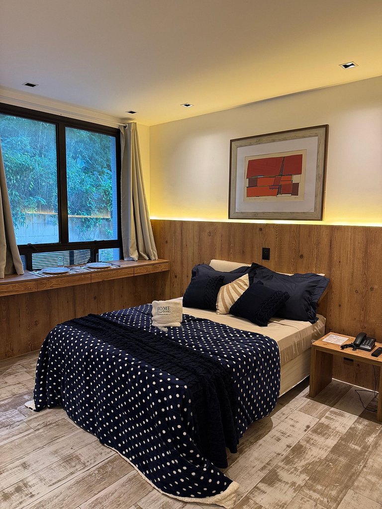 Suíte com piscina, sauna e academia