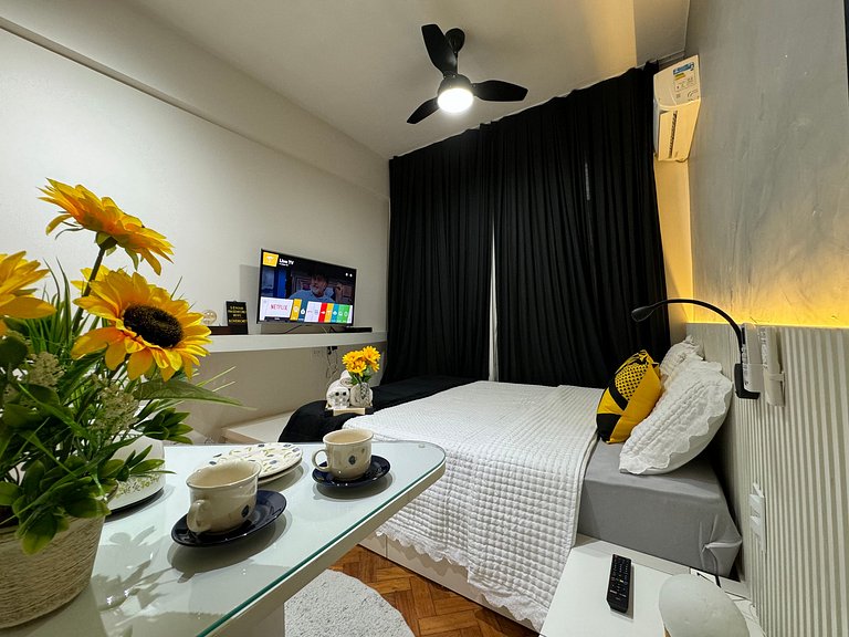 Studio bem Decorado 300 Metros da Praia