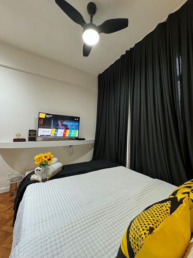 Studio bem Decorado 300 Metros da Praia