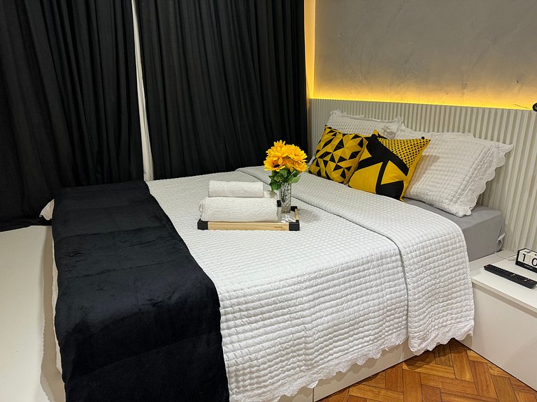Studio bem Decorado 300 Metros da Praia