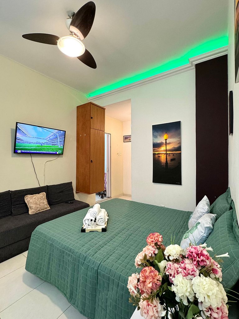 Studio para Casal 3 Minutos da Praia