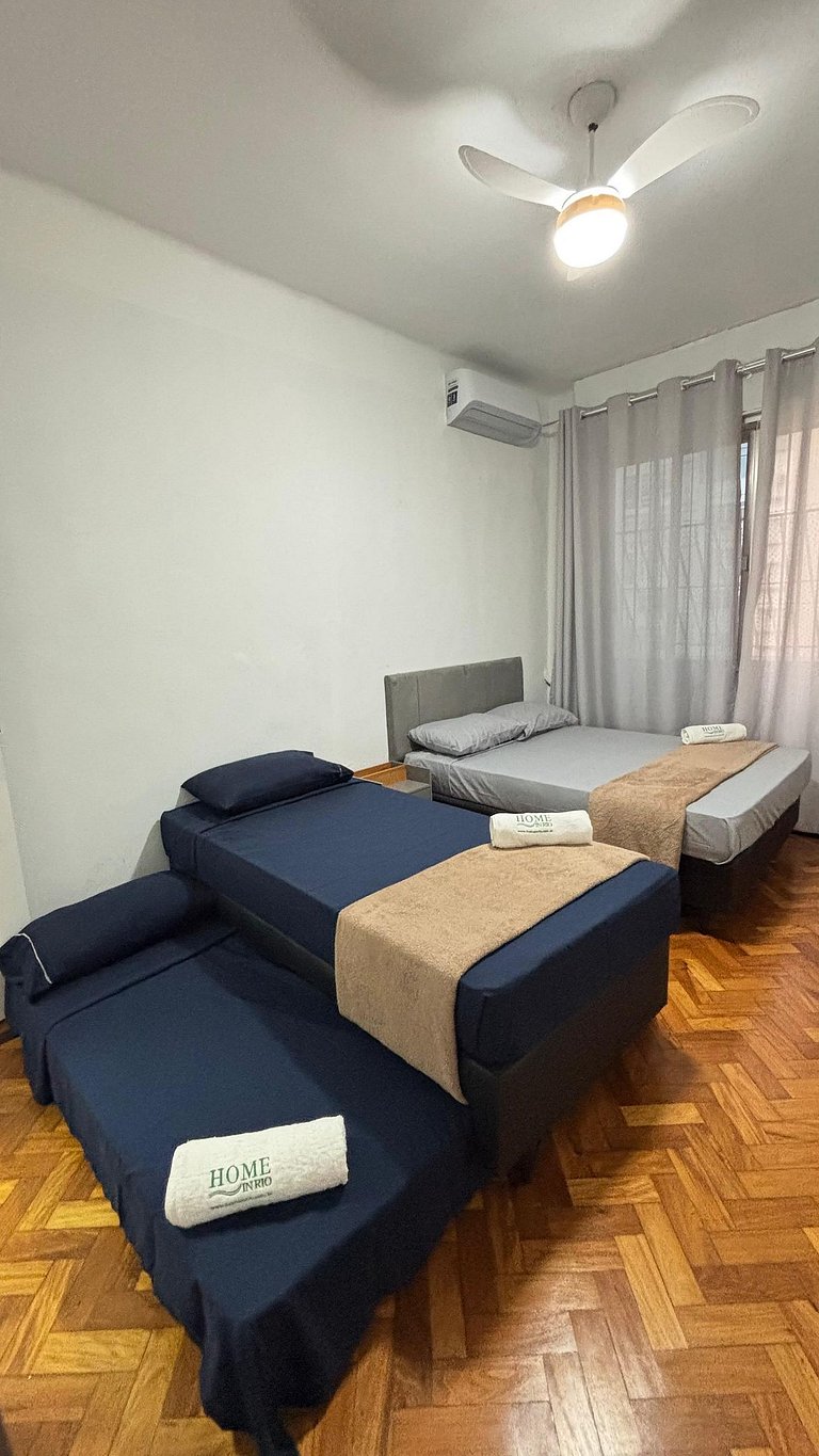 Amplo com 2 Quartos a 2 minutos da Praia