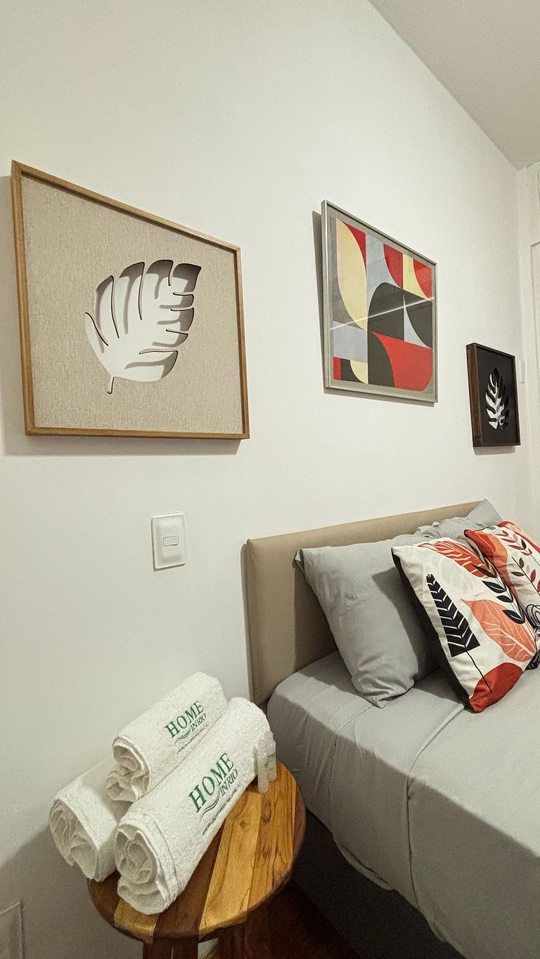 Loft Moderno Versátil a 7 Minutos Praia