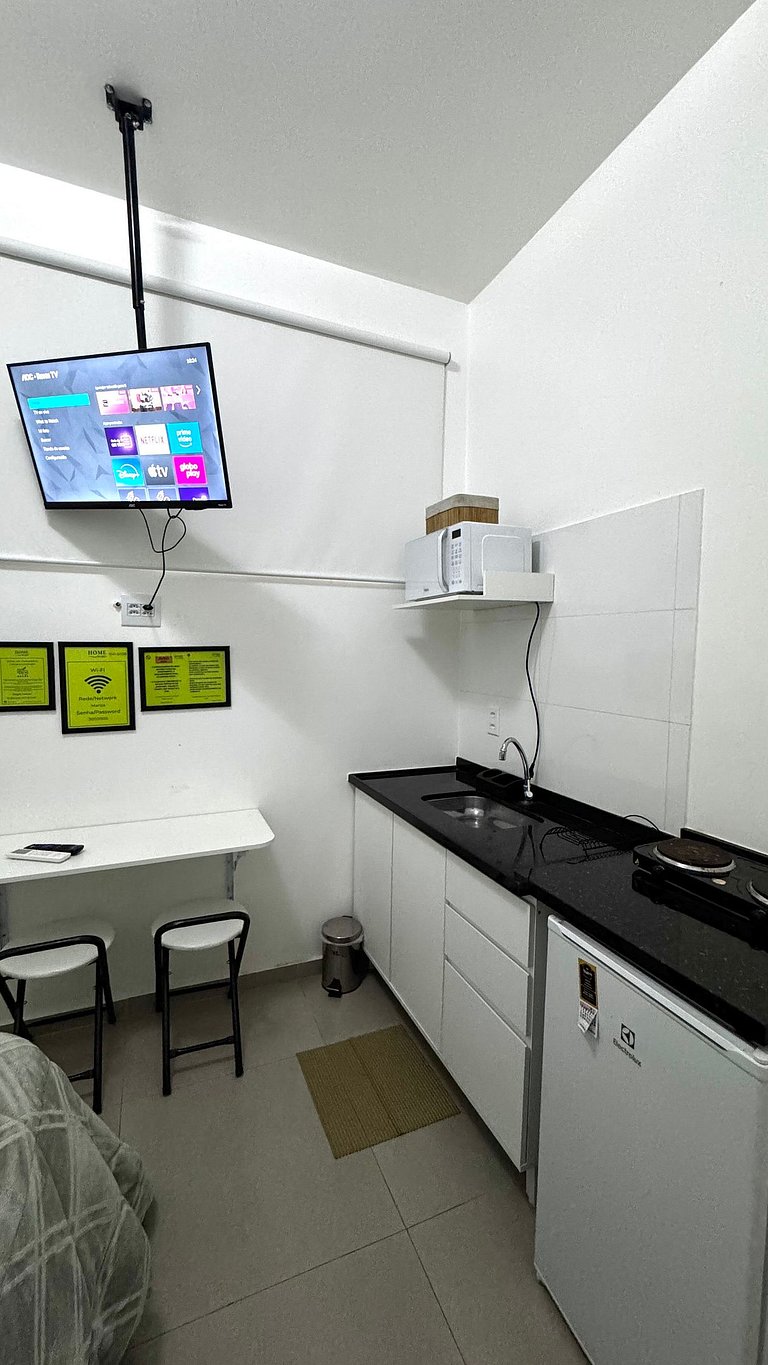 Studio Compacto a 3 Minutos da Praia