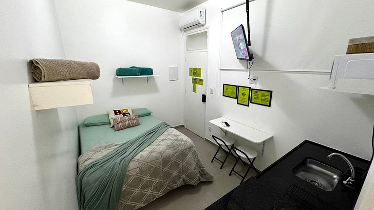 Studio Compacto a 3 Minutos da Praia