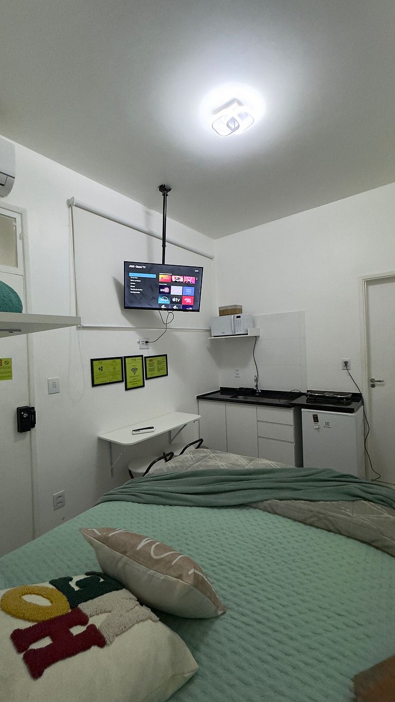 Studio Compacto a 3 Minutos da Praia